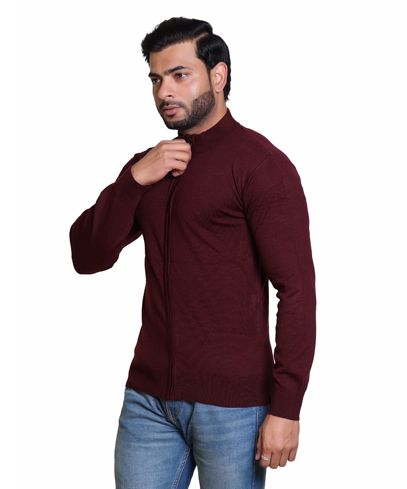 Men's Sweater Front Full Zipper Full SLV