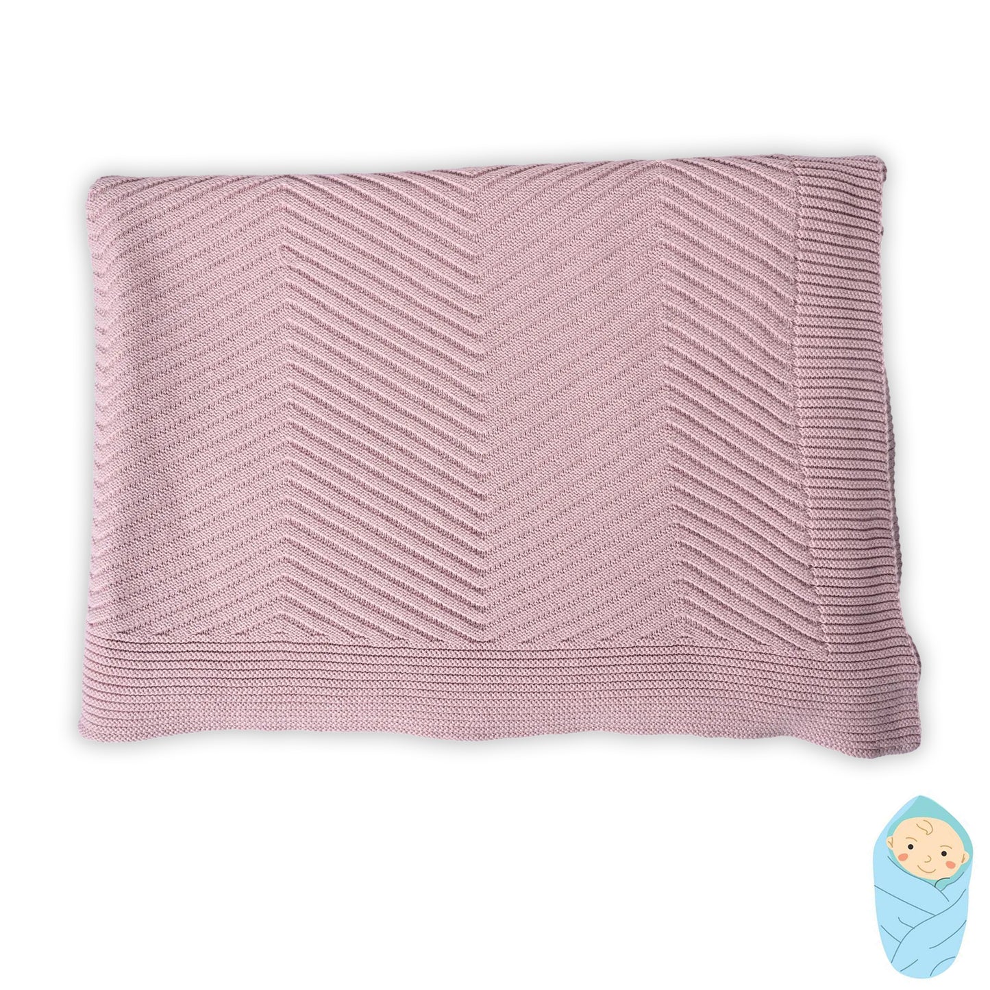 Baby warm wrap mauve
