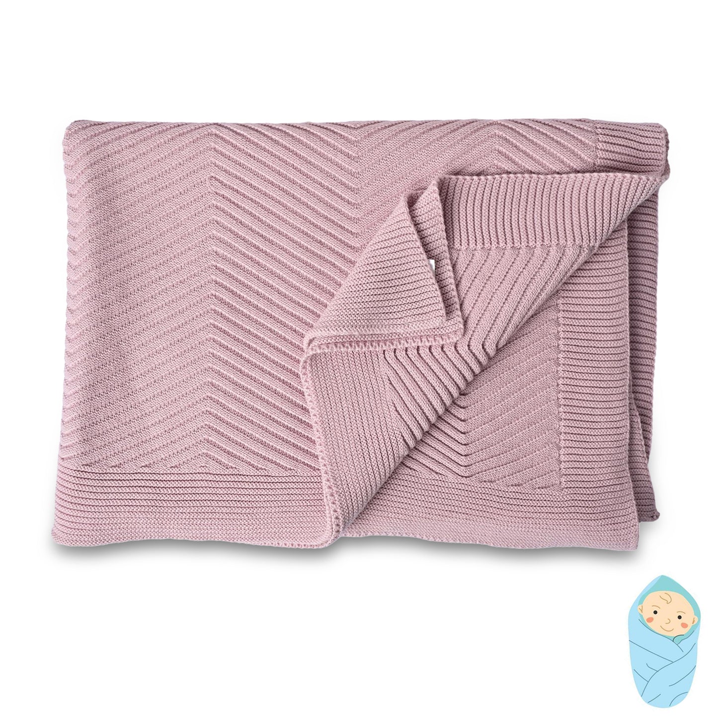 Baby warm wrap mauve