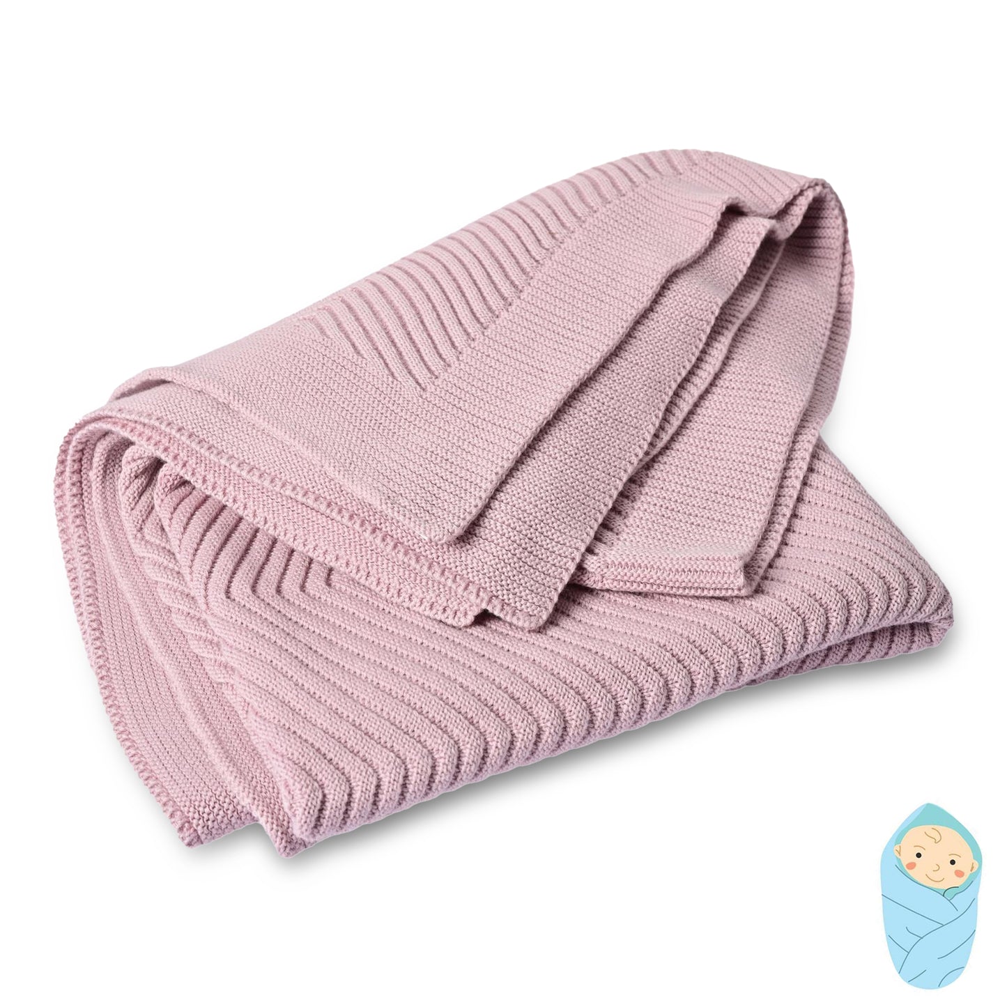Baby warm wrap mauve