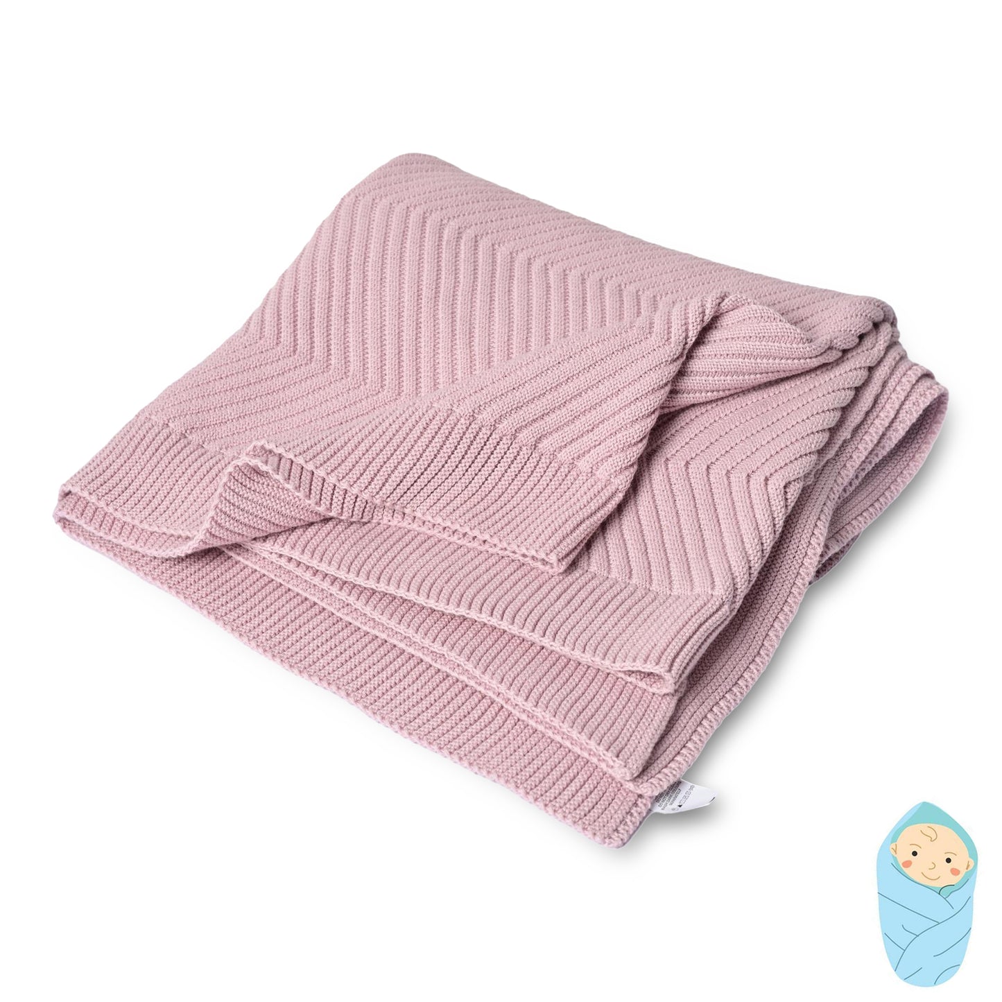 Baby warm wrap mauve