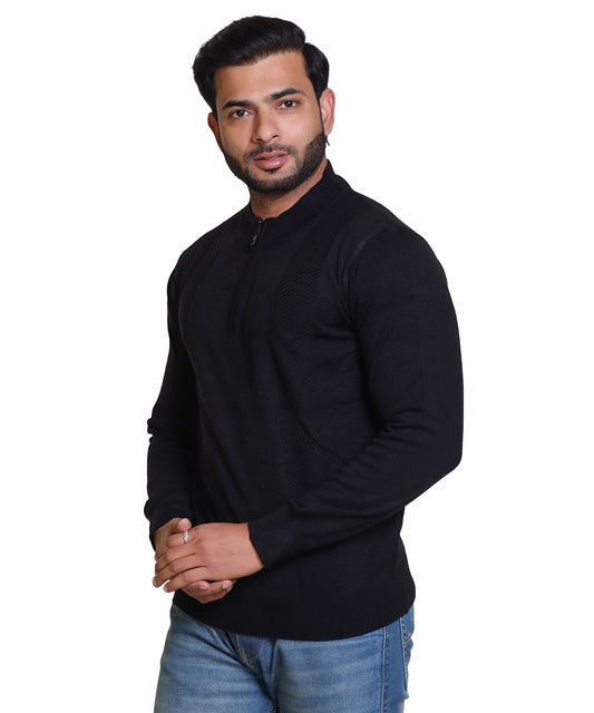 Men's Sweater Front Half Zipper Full SLV