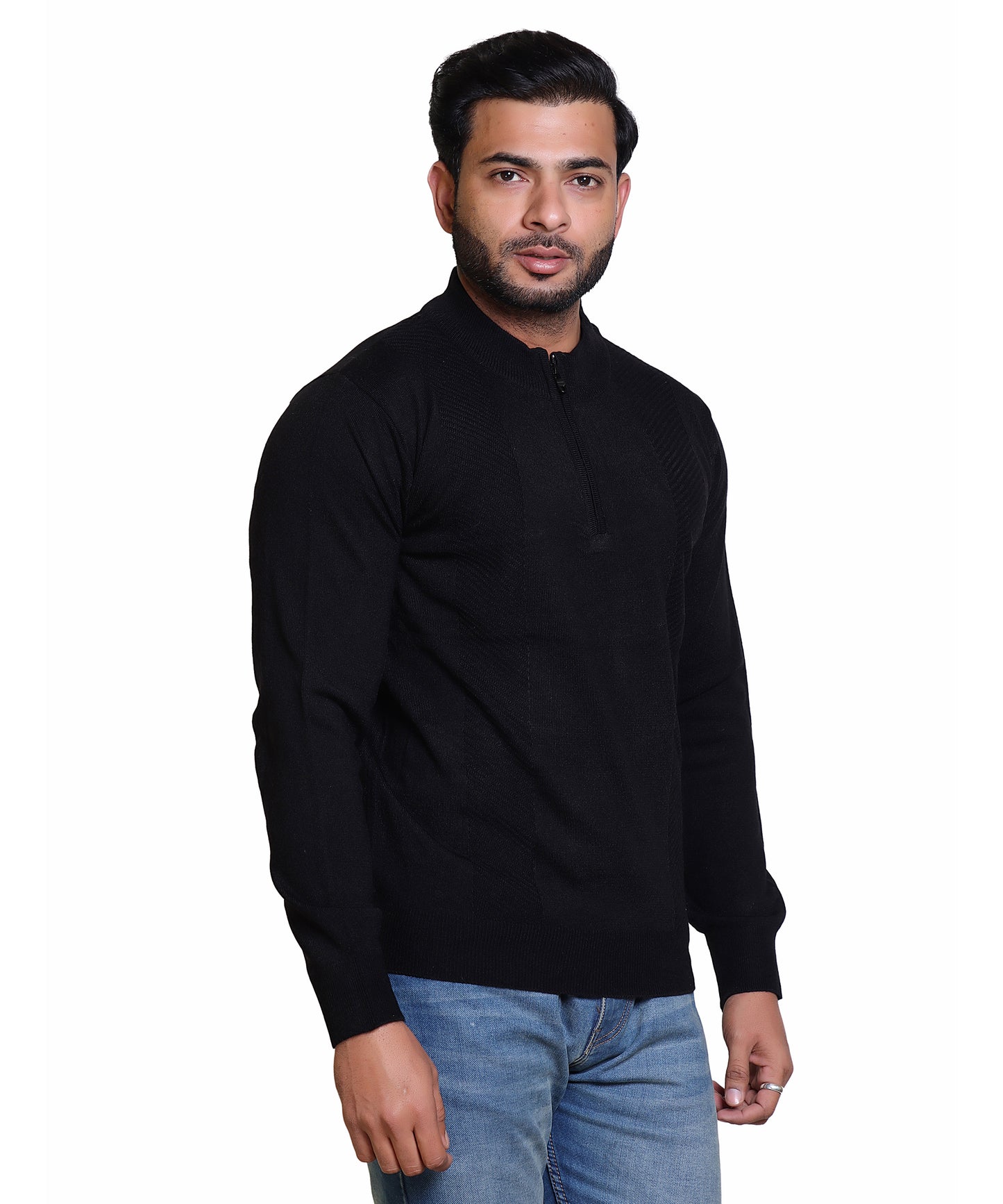 Men's Sweater Front Half Zipper Full SLV