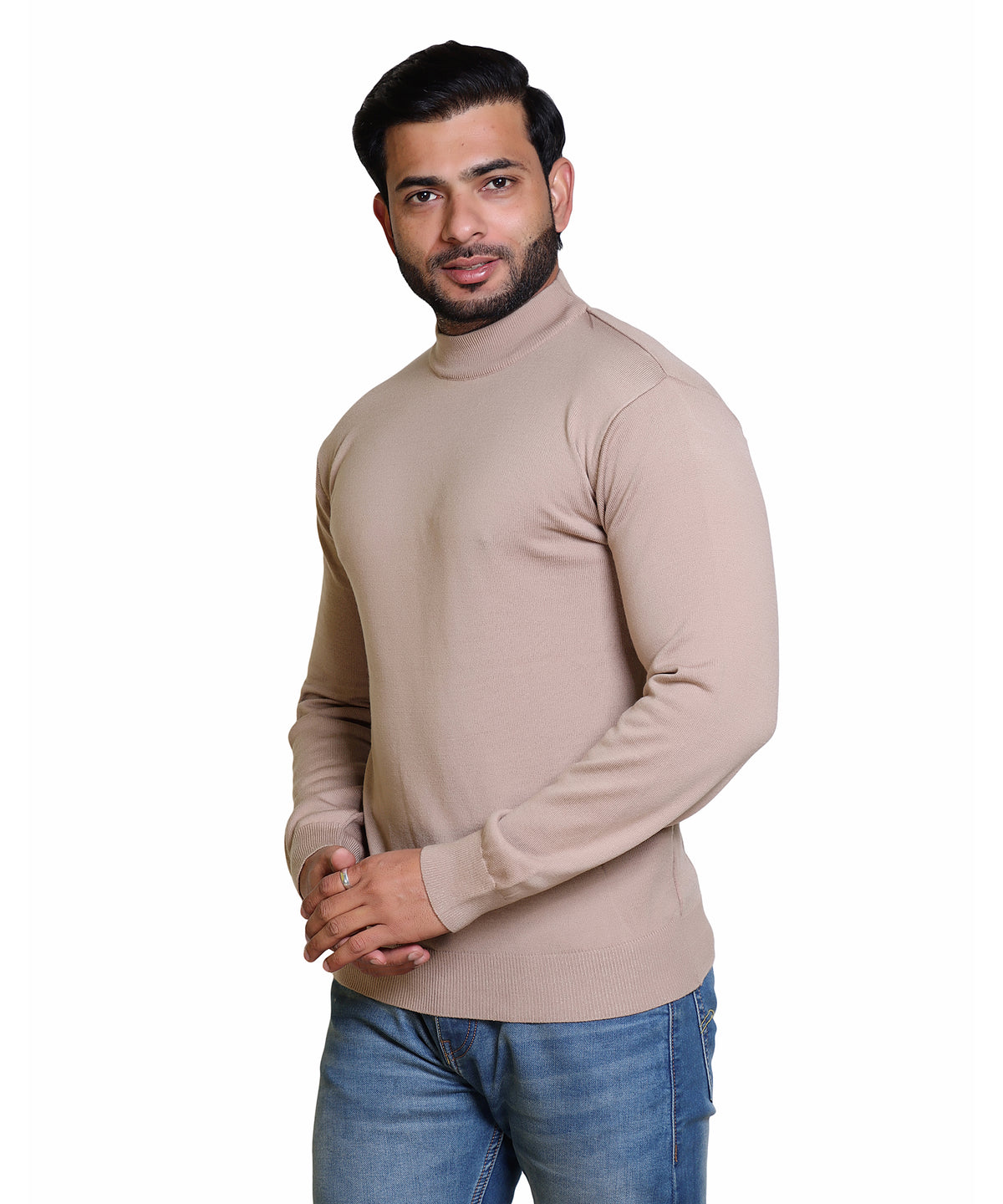 Men's Turtleneck sweater Beige Colour