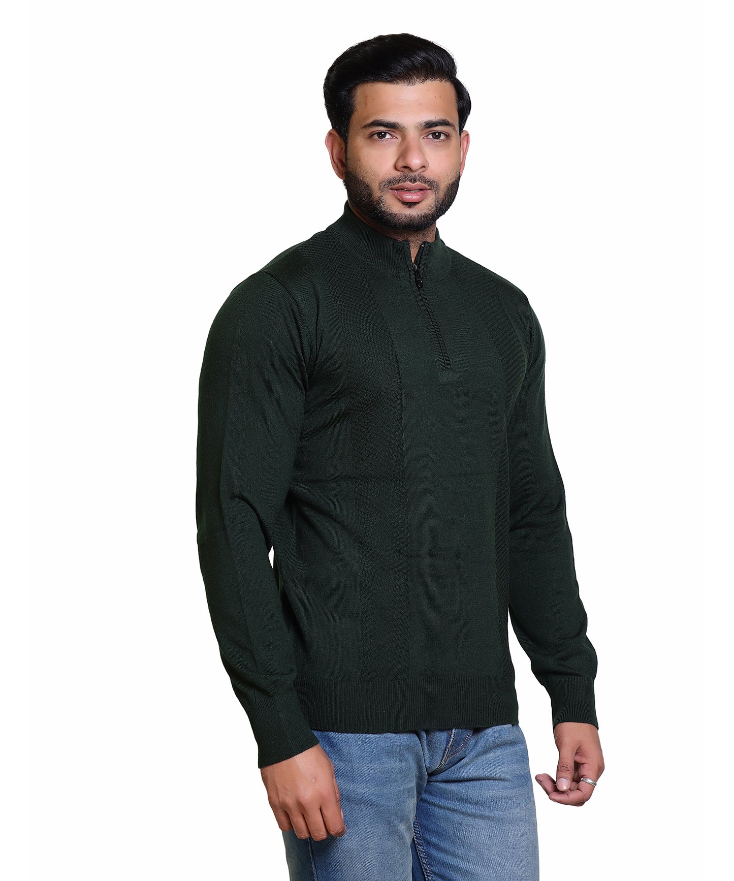 Men's Sweater Front Half Zipper Full SLV