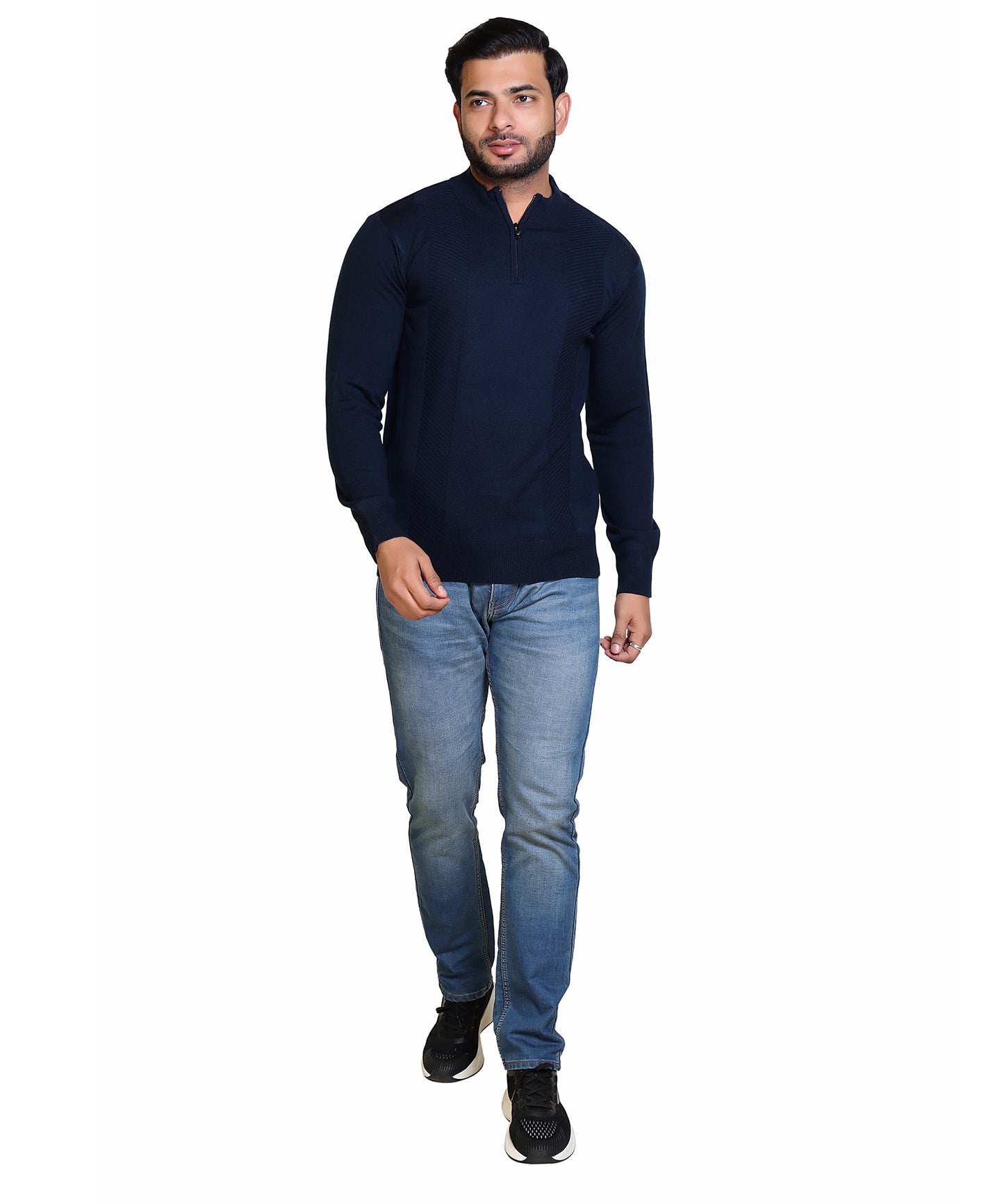 Men's Sweater Front Half Zipper Full SLV