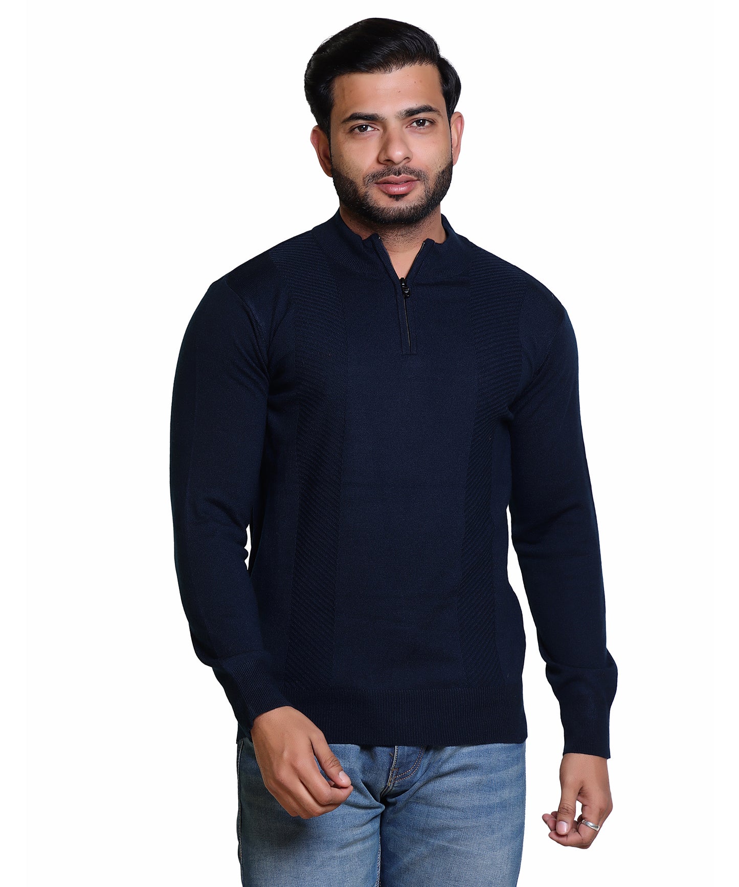 Men's Sweater Front Half Zipper Full SLV