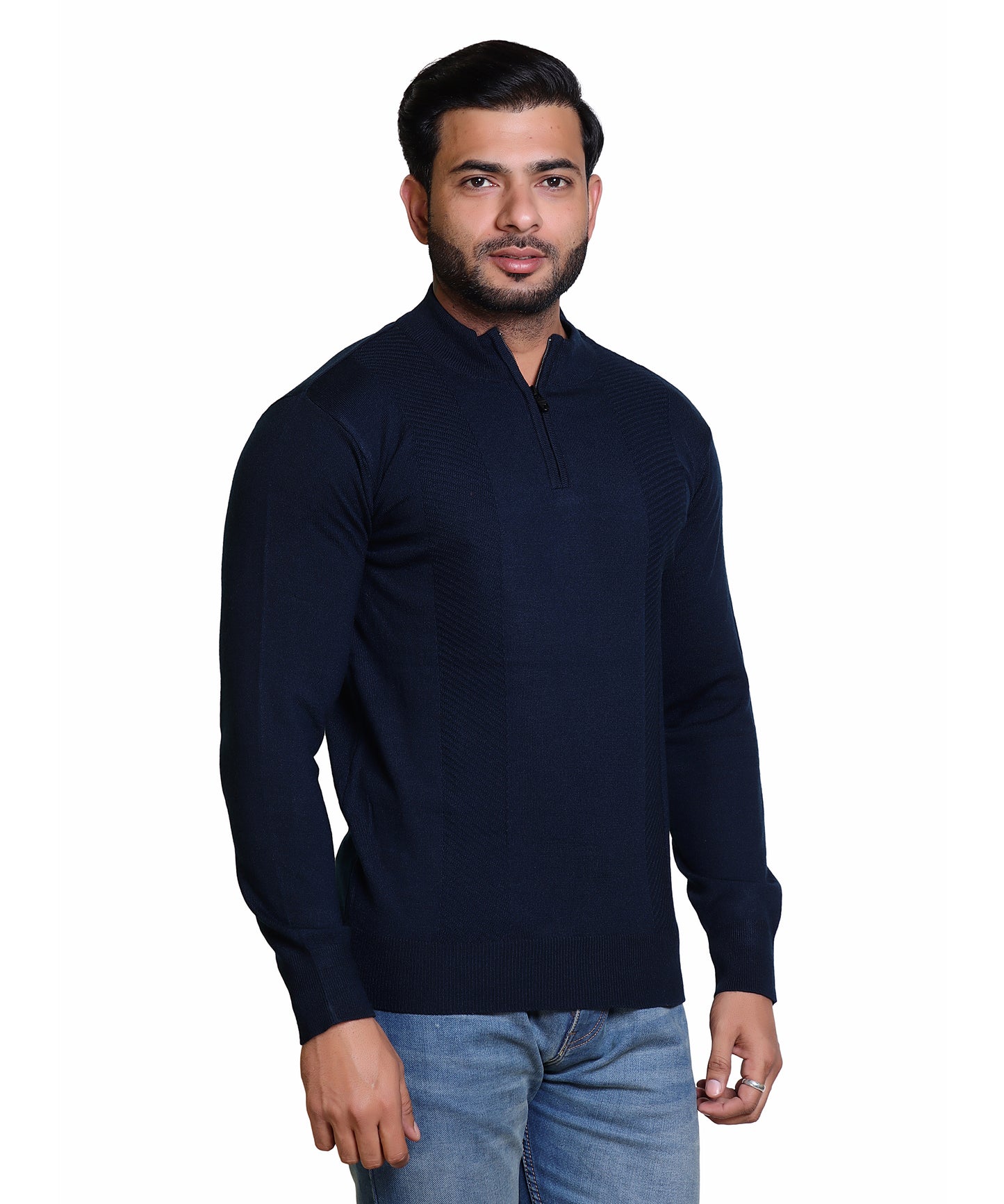 Men's Sweater Front Half Zipper Full SLV