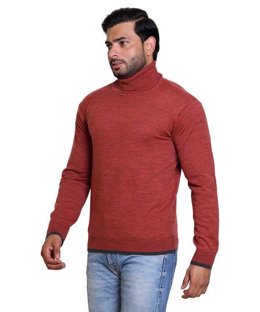 Men's Highneck Rust Sweater