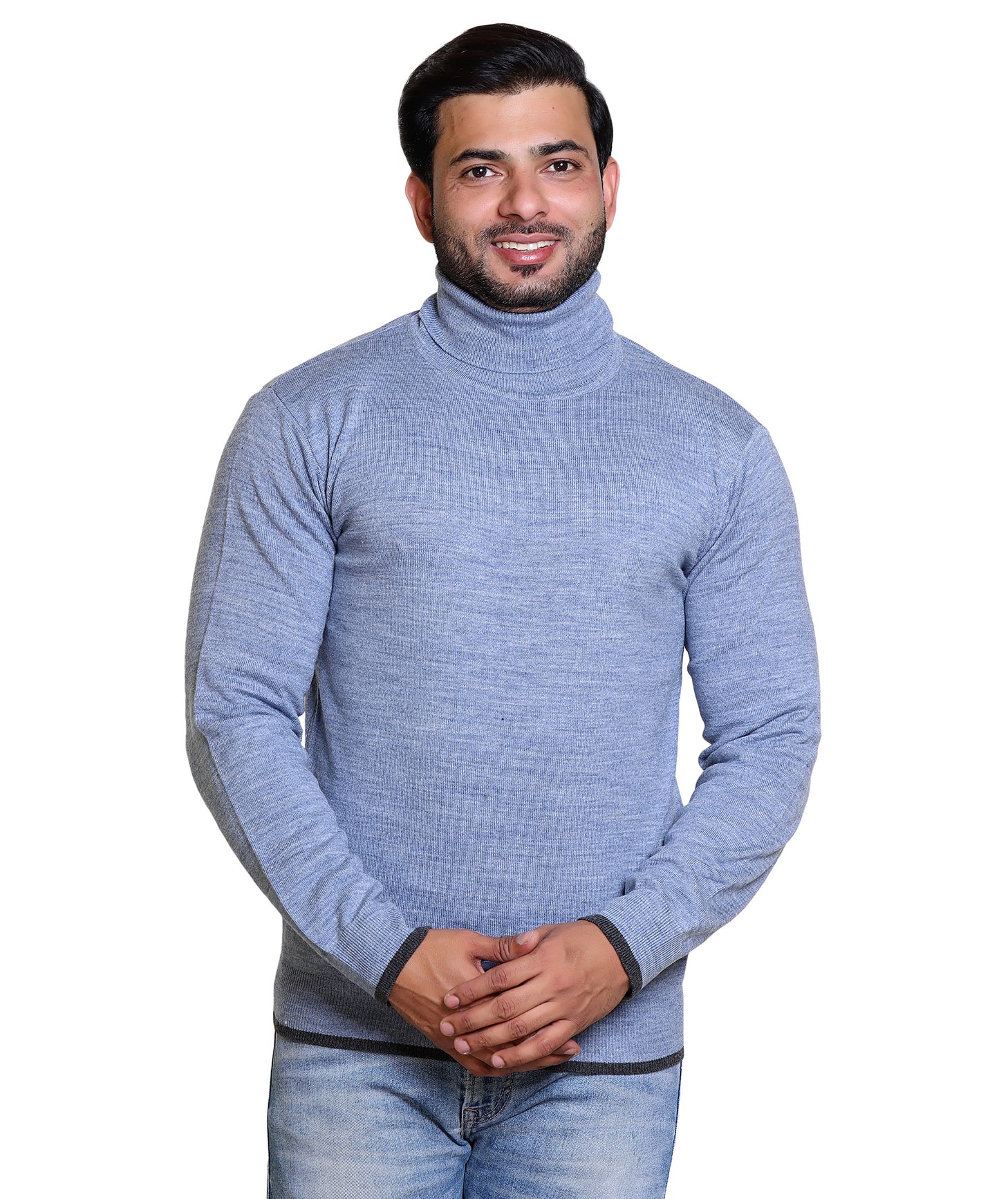 Men's Highneck R.Blue Sweater