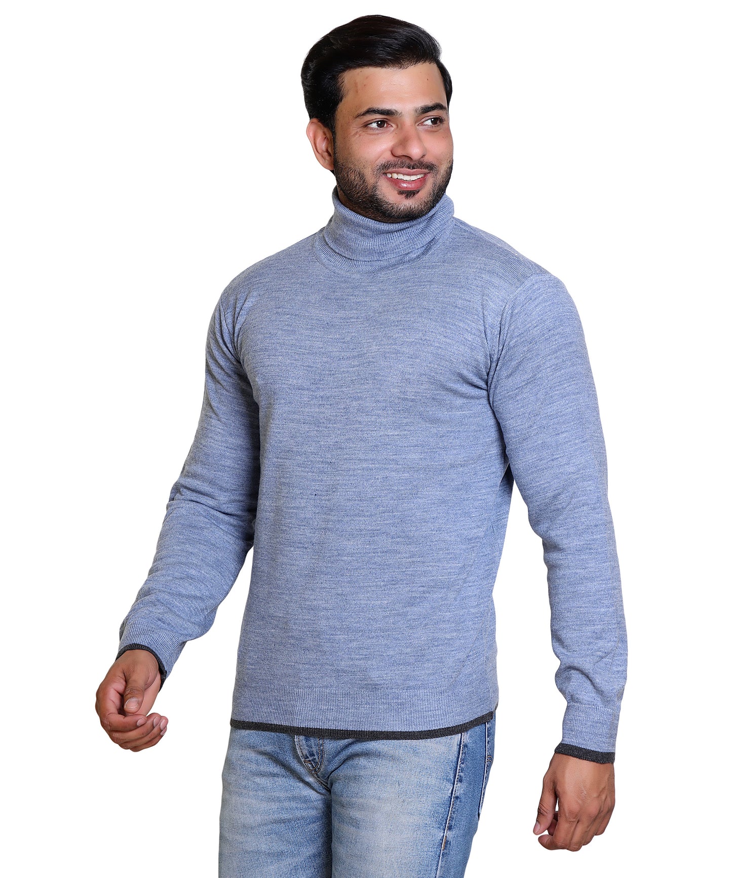 Men's Highneck R.Blue Sweater