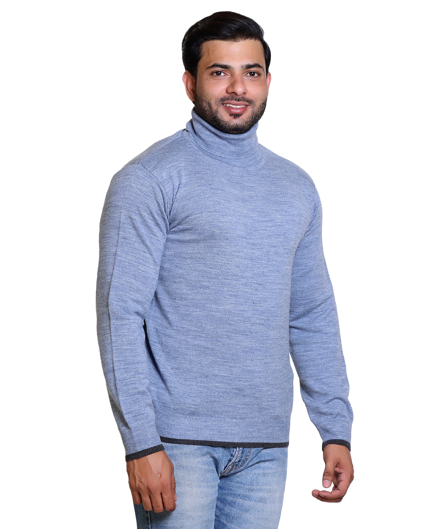 Men's Highneck R.Blue Sweater