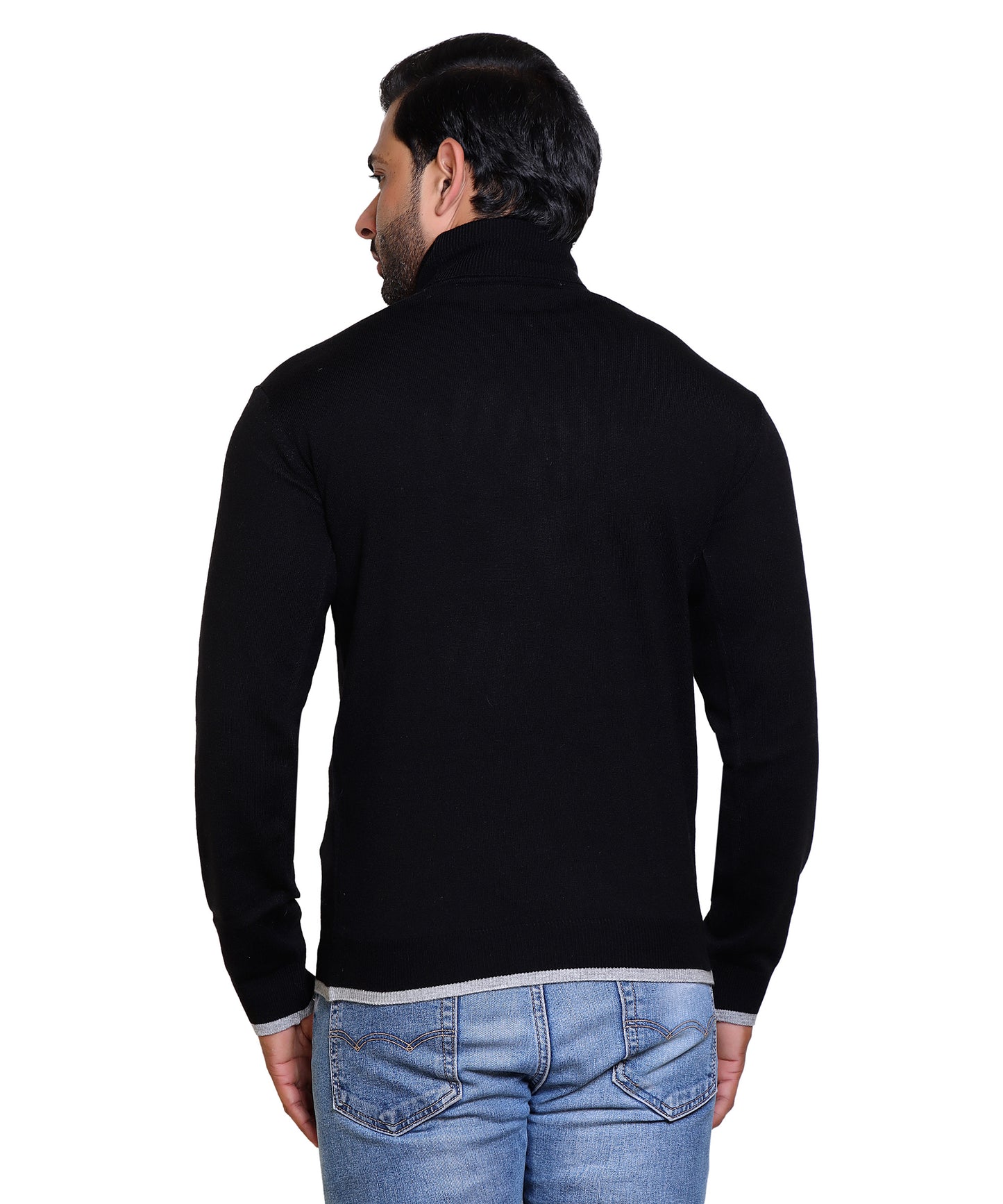 Men's Highneck Black Sweater