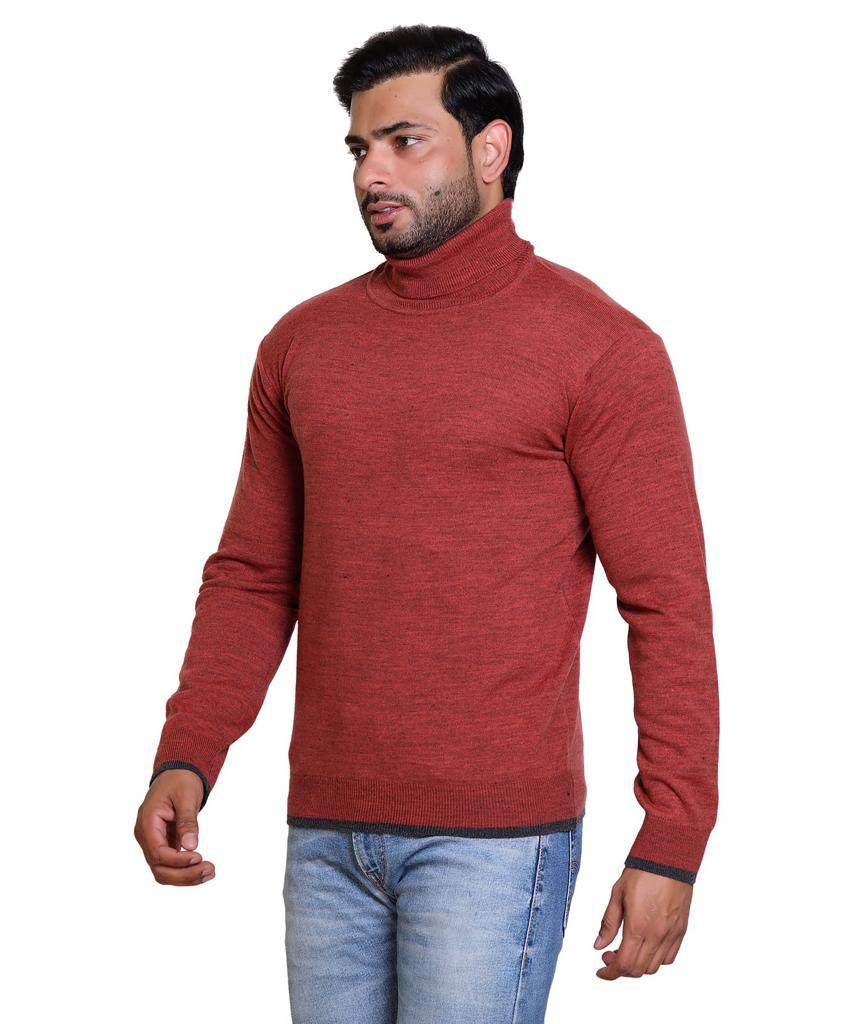 Men's Highneck Sweater Rust Colour