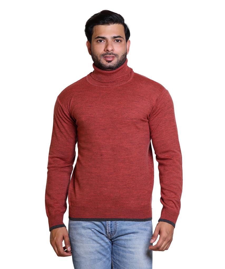 Men's Highneck Sweater Rust Colour